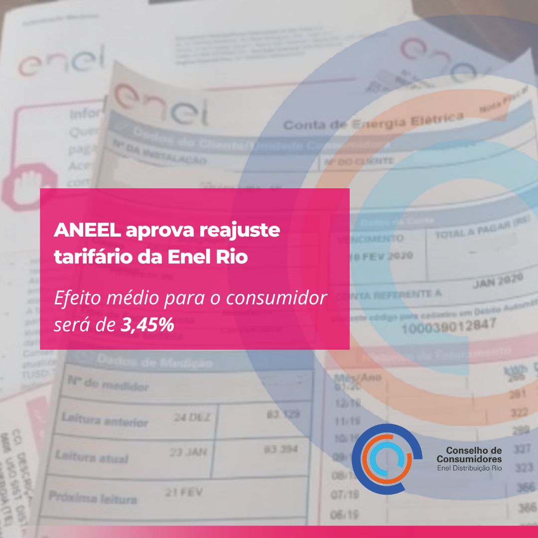 Aneel aprova reajuste de 4,82% na conta de luz de clientes da Enel