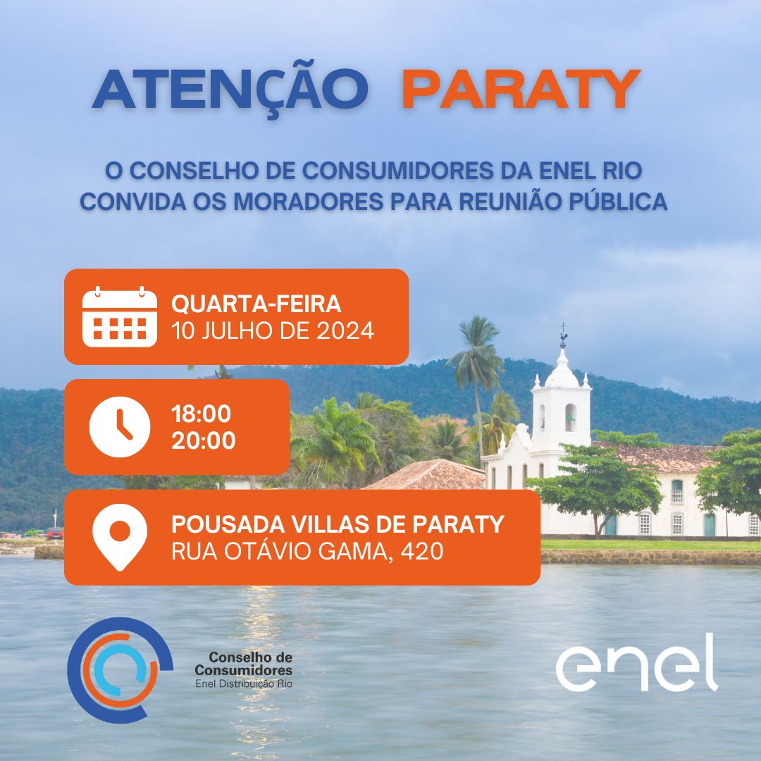 Reunião do Conselho de Consumidores da Enel Rio em Paraty